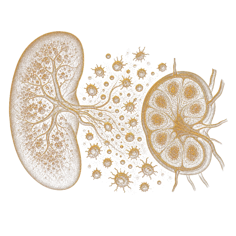 Original gold inflammatory artwork