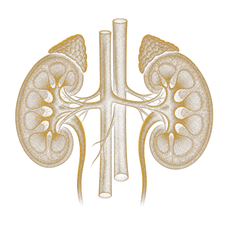 Original gold renal artwork